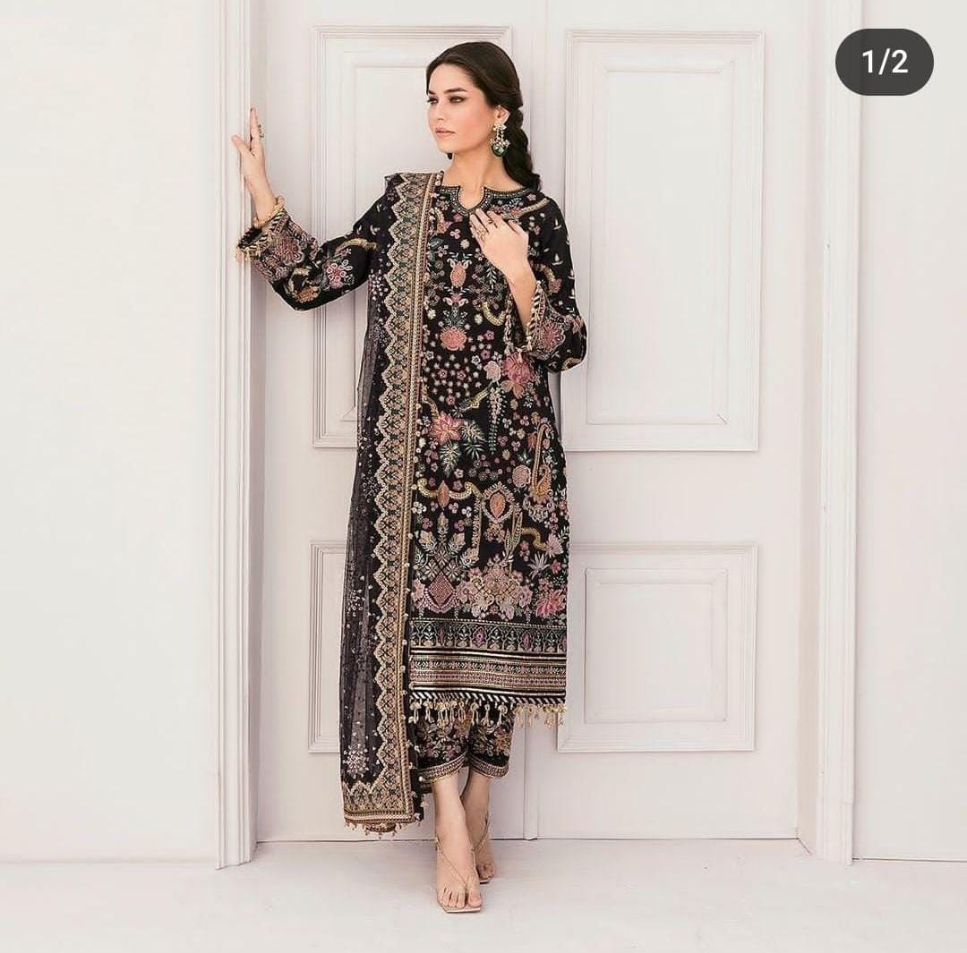 Baroque Heavy Embroidered Addawork Formal Bridal Collection