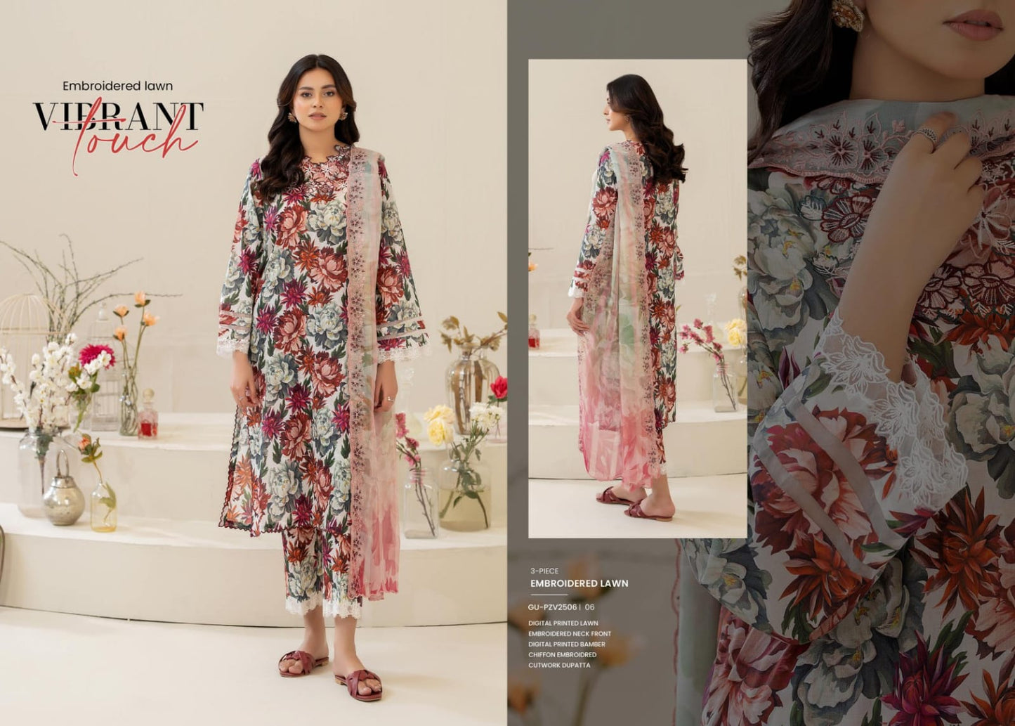 ZIVA EMBROIDERED LAWN