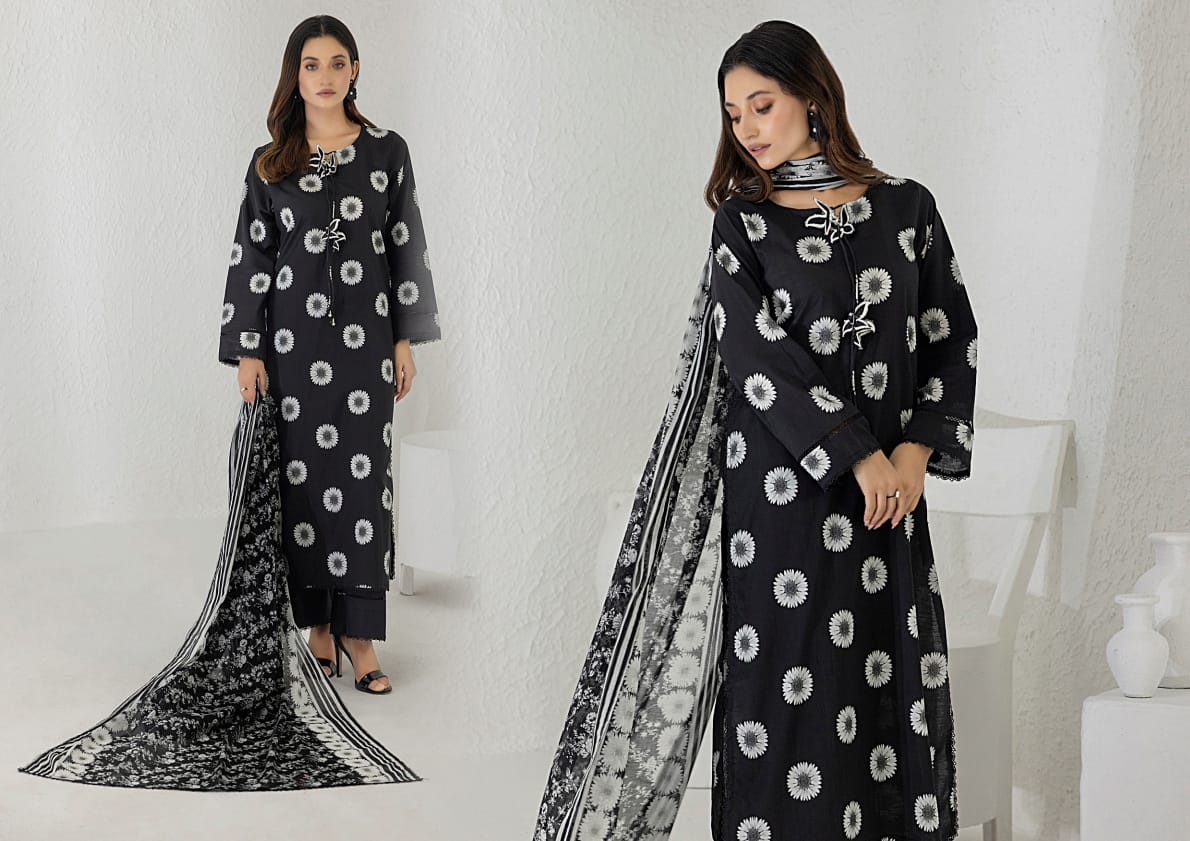 REGALIA BLACK & WHITE Digital Premium Printed Lawn Collection