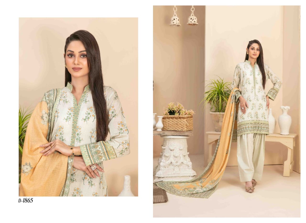 RAMEEN Digital Printed BANA DORA 3 PIECE BY TAWAKAL