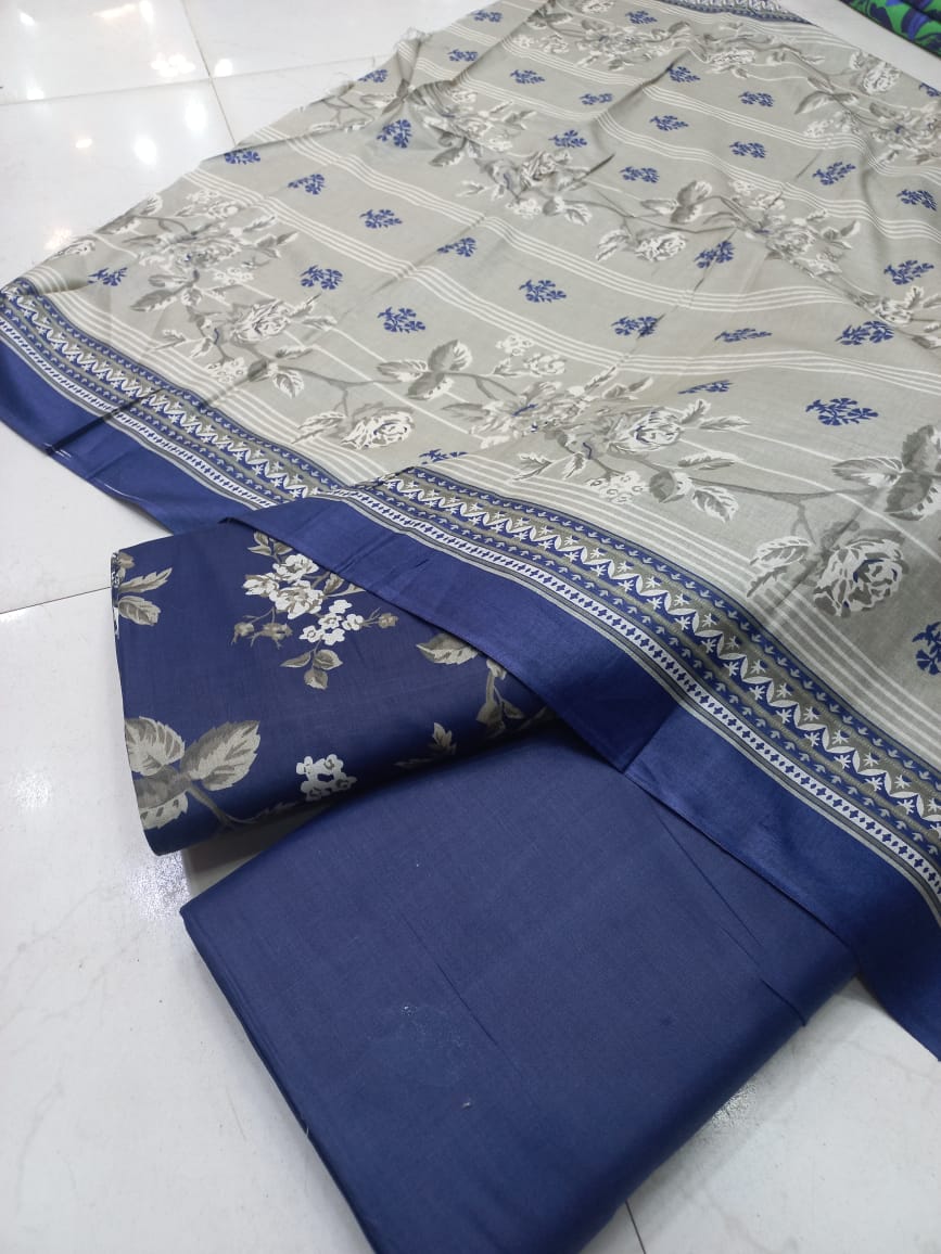 Mix Brand 3 Pcs Printed Cotton