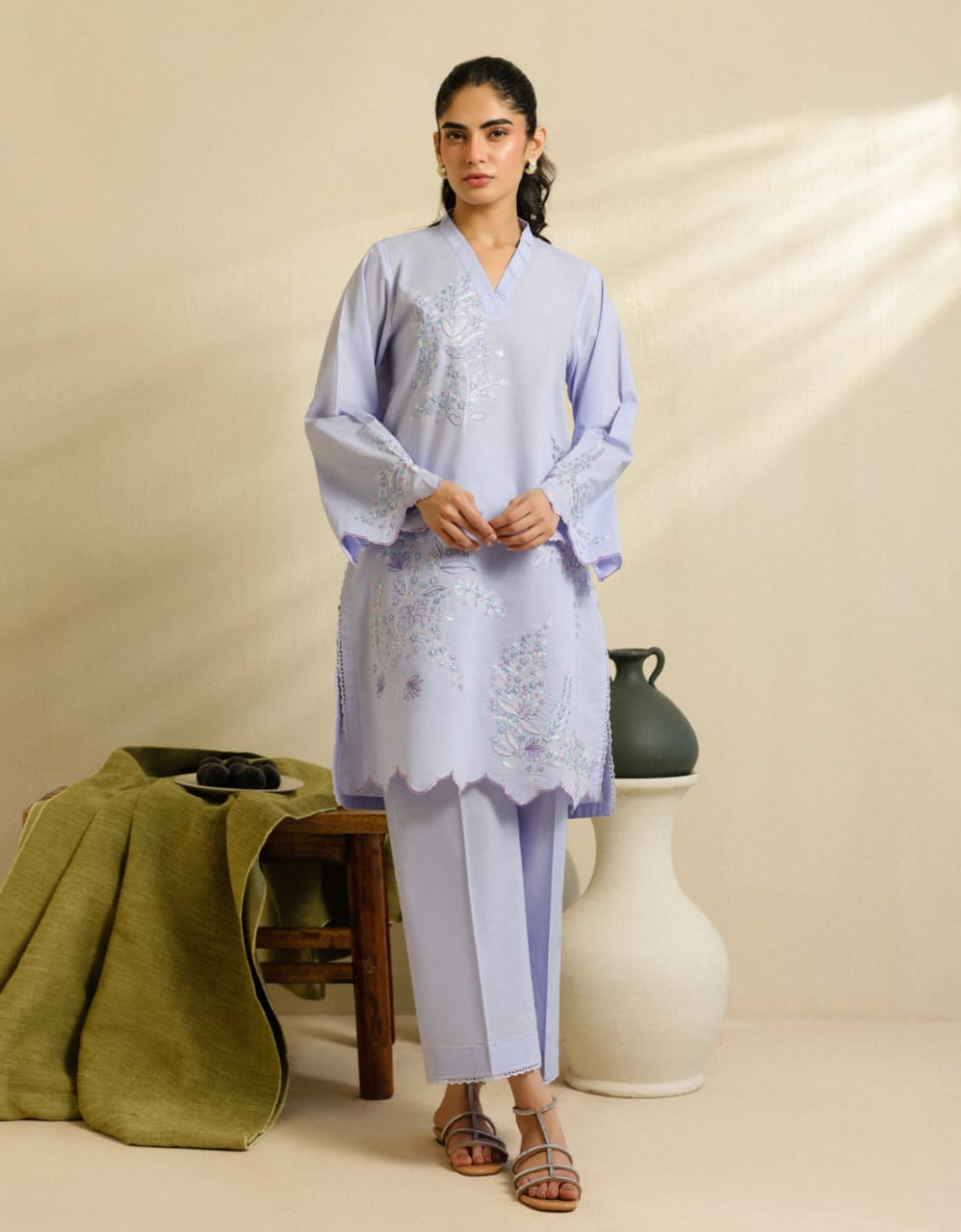 SAHAR PRET ESSENTIALS Stitched / Ready to Wear Co Ord (2pc) Cambric Collection
