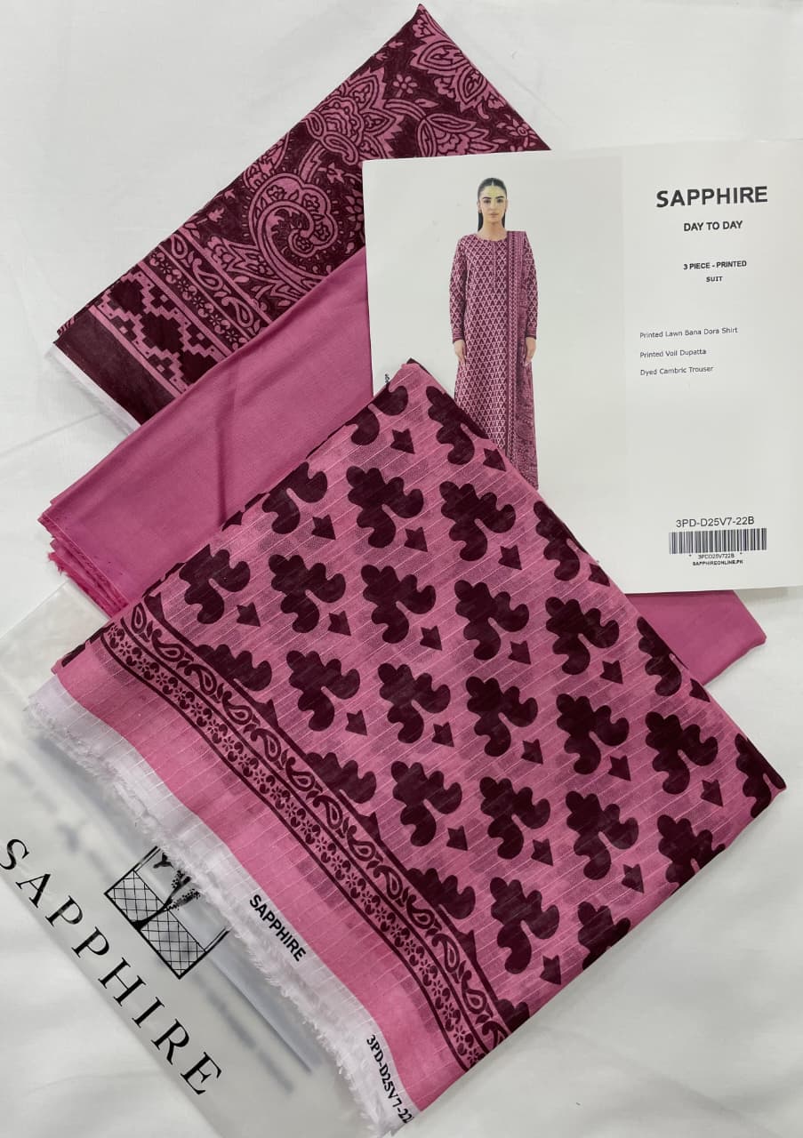 Mix Brand 3 Pcs Lawn Printed Suit