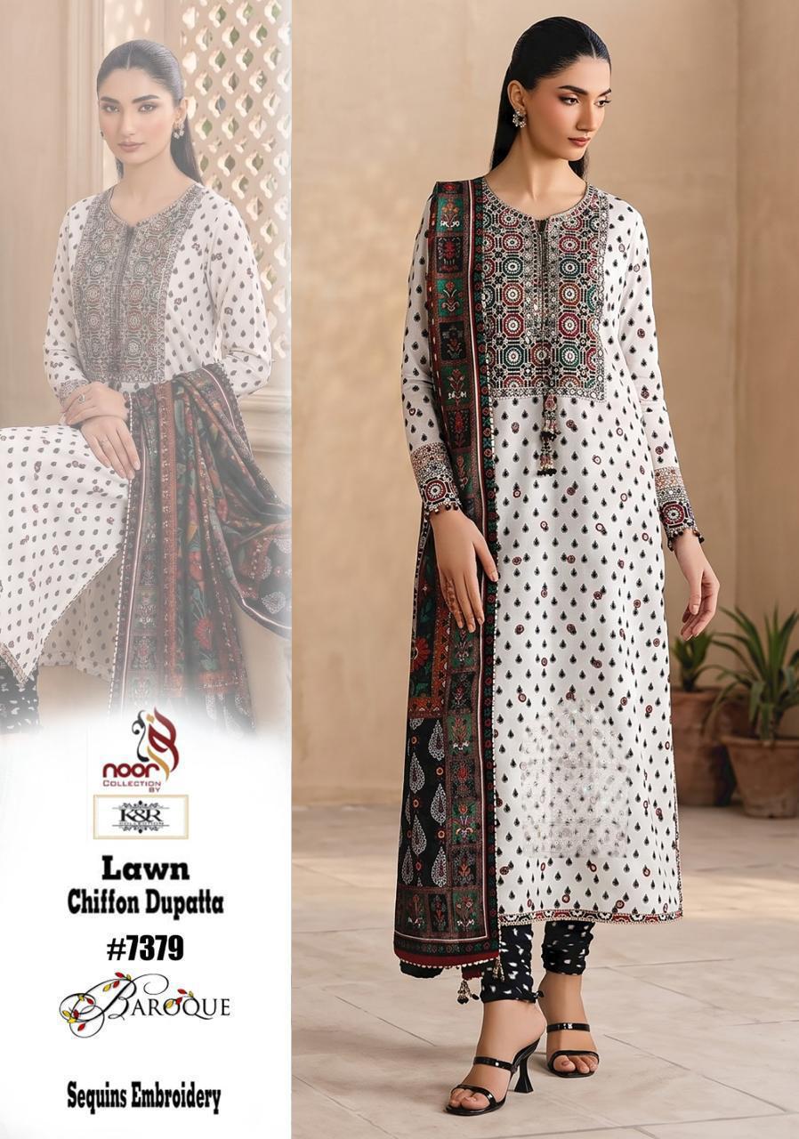 K&R Lawn Shirt with Sequence Embroidery