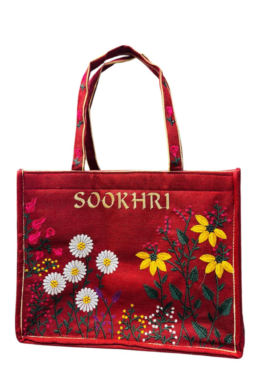 Sookhri brand with full Embroidery tod bag