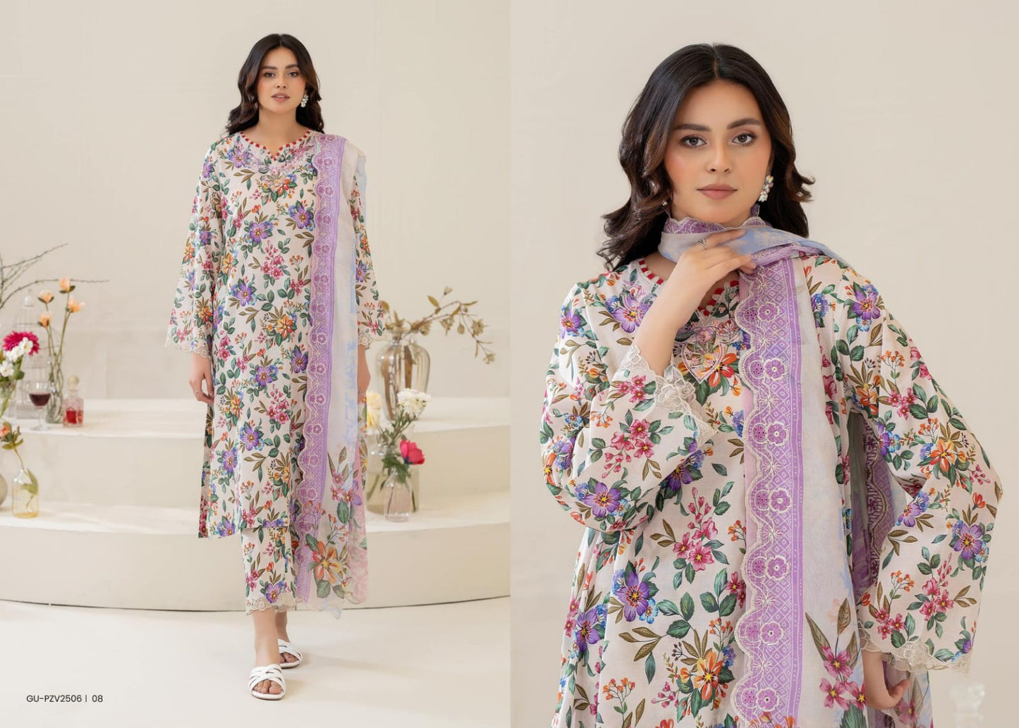 ZIVA EMBROIDERED LAWN