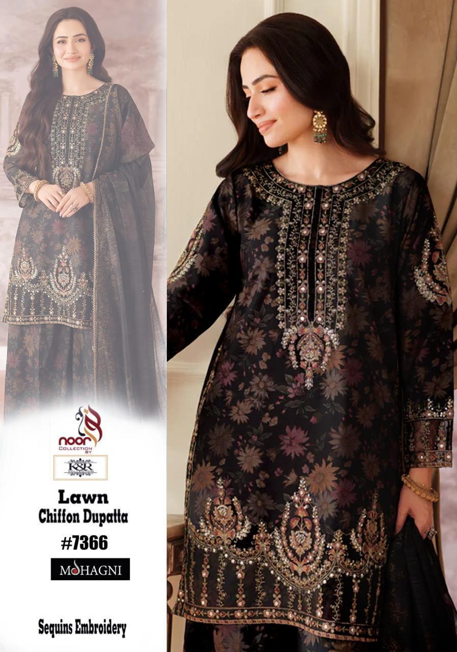 K&R Lawn Shirt with Sequence Embroidery
