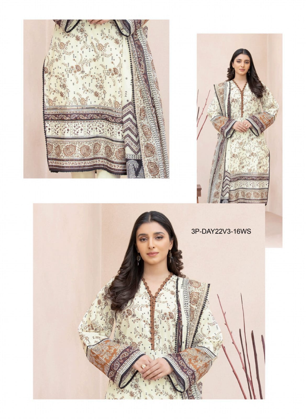 Sapphire 3 Pcs Summer Lawn Collection