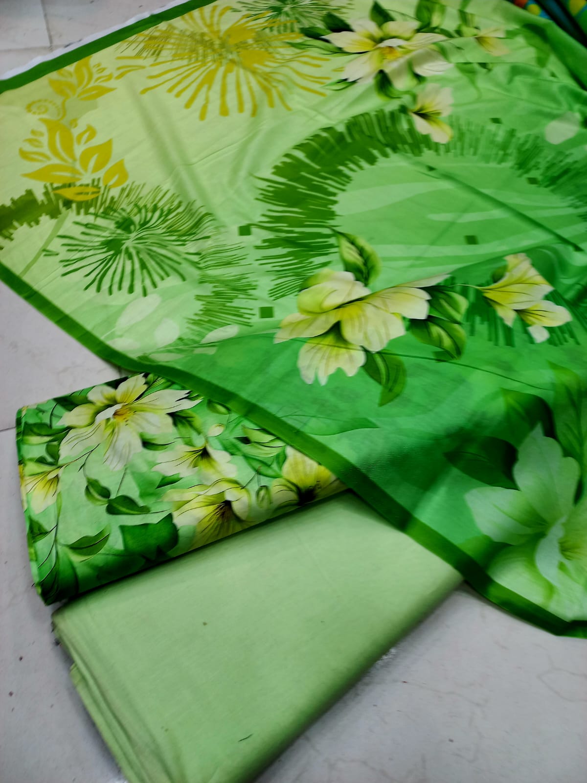 Mix Brand 3 Pcs Printed Cotton