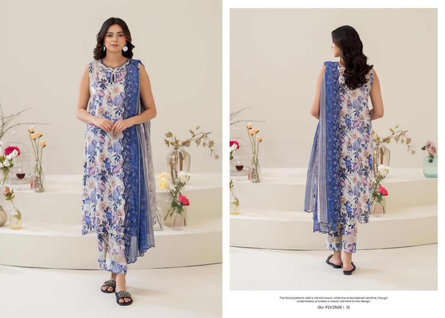 ZIVA EMBROIDERED LAWN