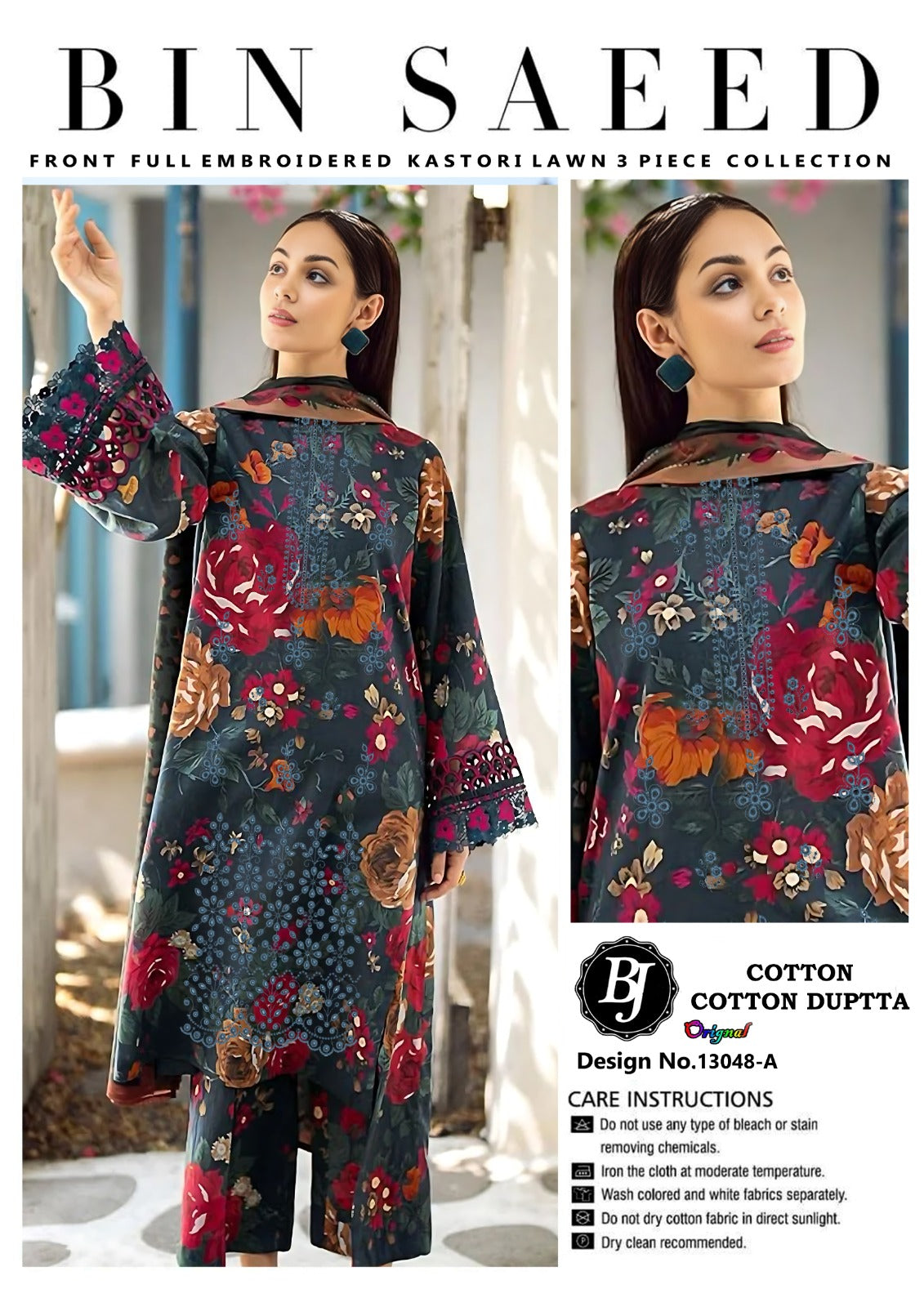 Bin Saeed Lawn Embroidered Collection BJ