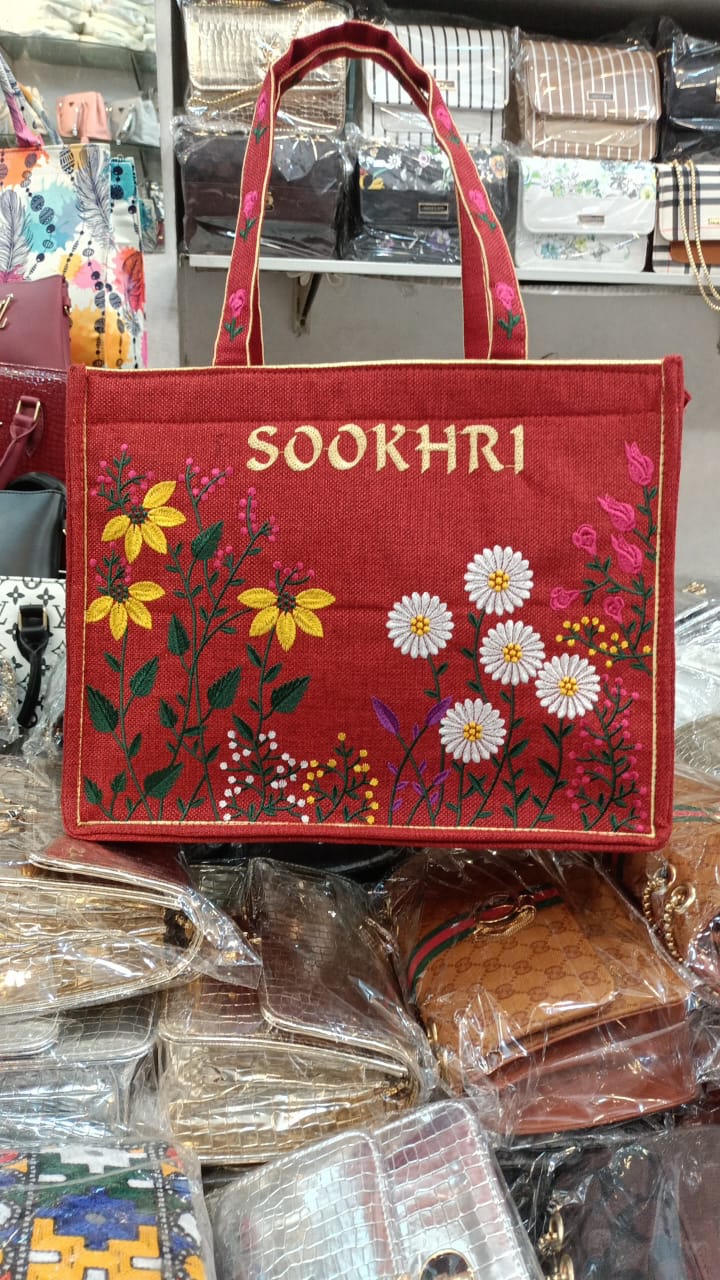 Sookhri brand with full Embroidery tod bag