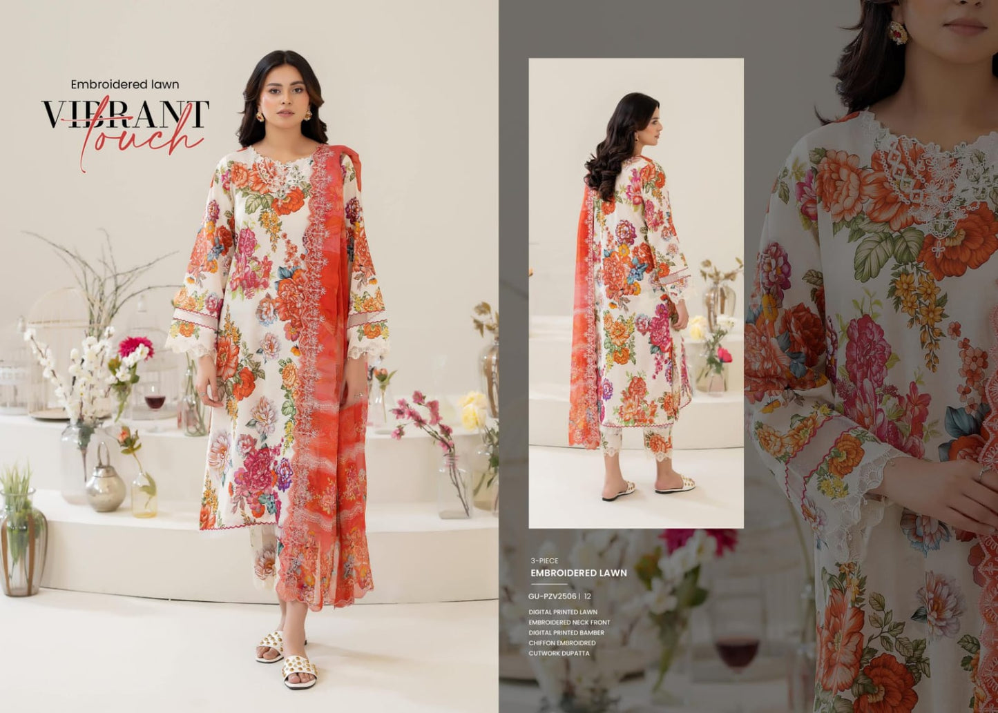 ZIVA EMBROIDERED LAWN