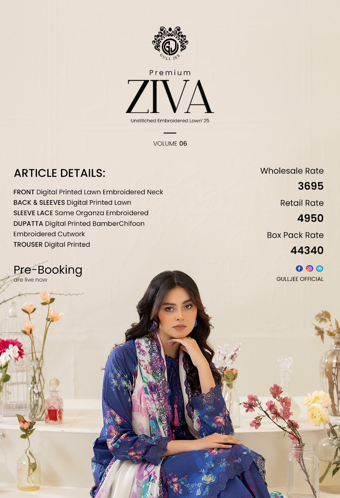 ZIVA EMBROIDERED LAWN