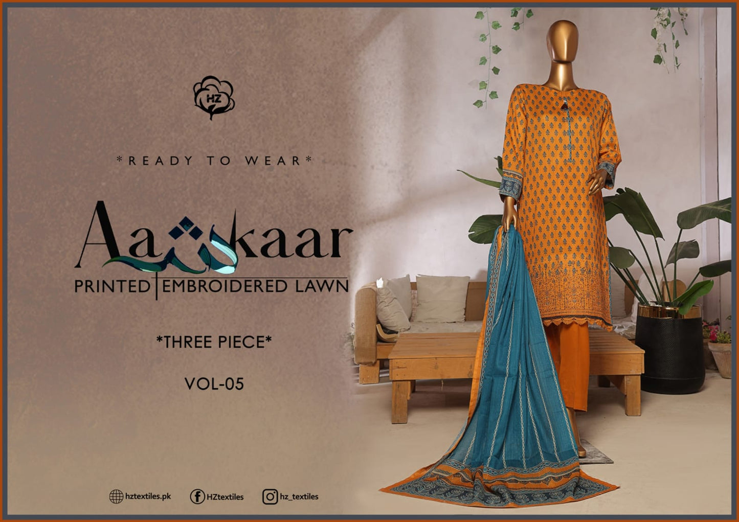 Aaskaar Printed Embroidered Boring