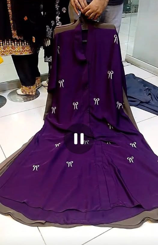 Front Open Bow Abaya