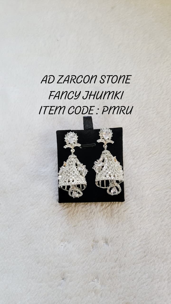 AD ZARCON STONE FANCY JHUMKI