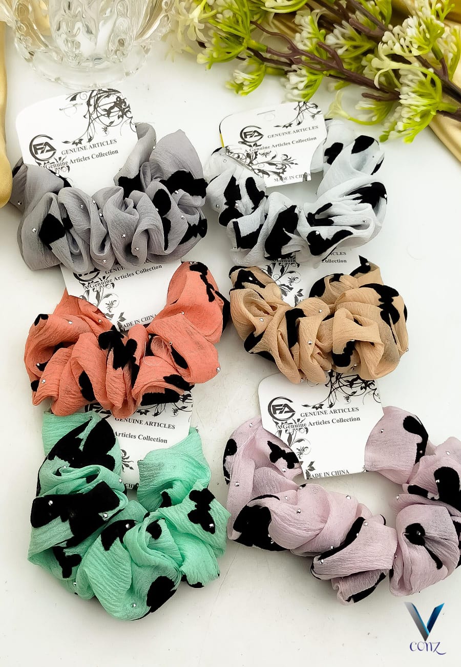 Fancy China printed Scrunchie