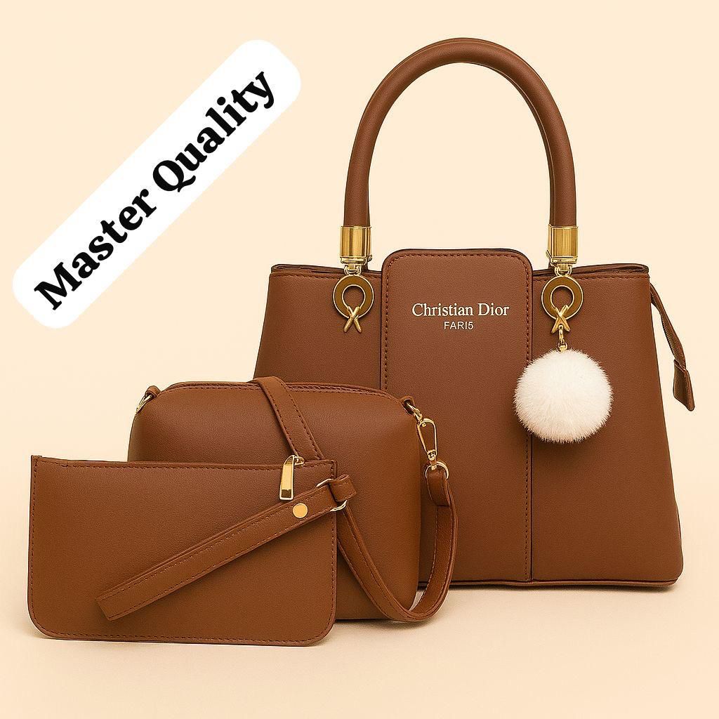 Christian Dior 3 Pcs Shoulder Bag With Keychain