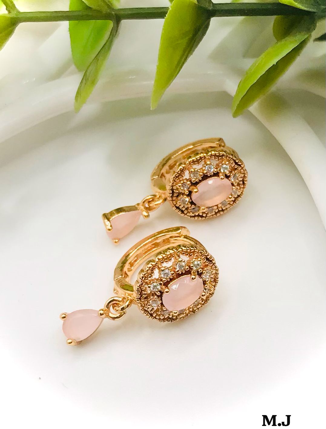 GOLD PLATED MICRO ZIRCON EARRINGS
