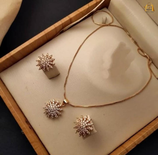 Zircon Star Locket Set