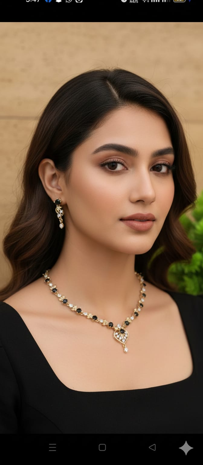 Indian Zarcon Gold plated party wear Set