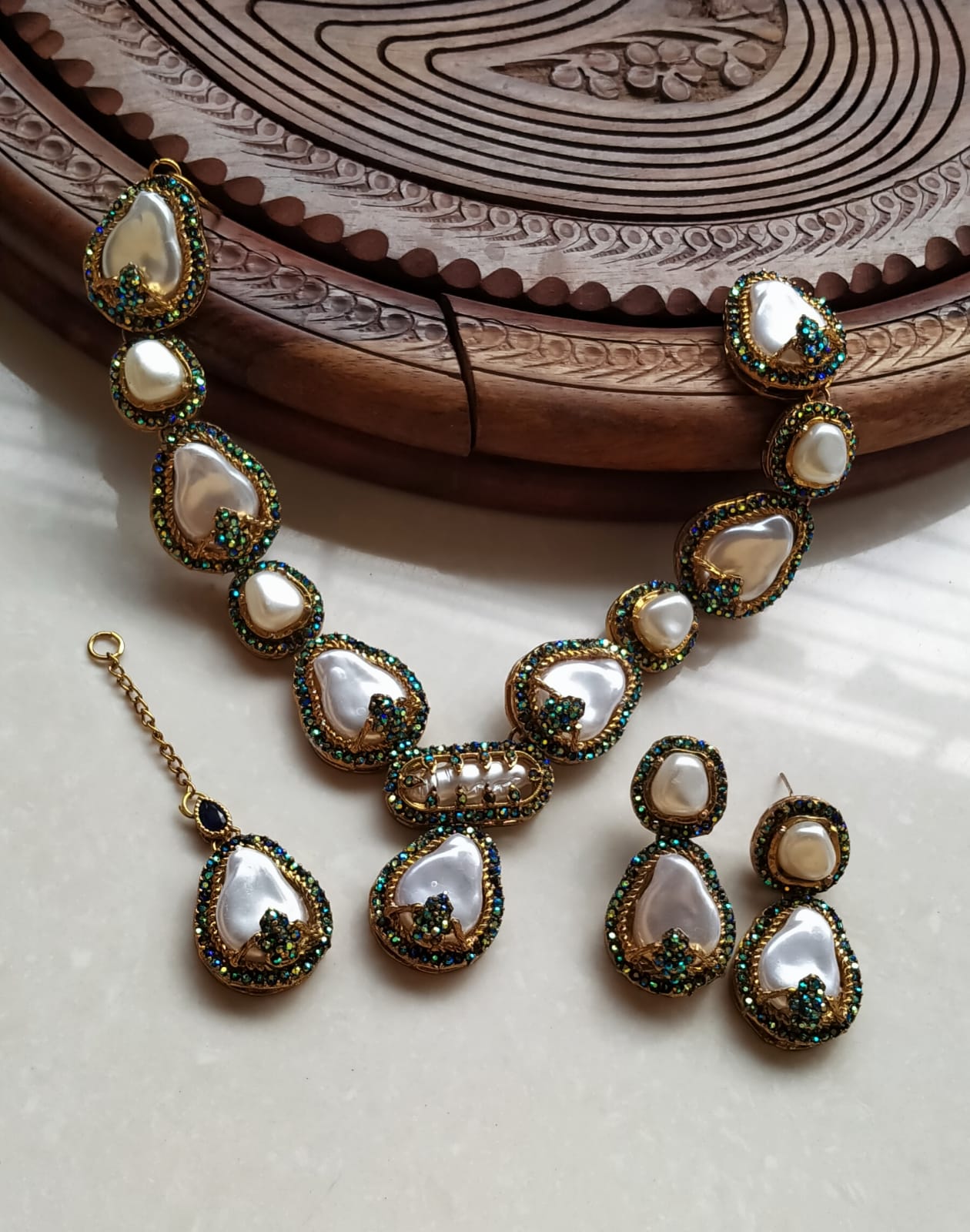 Handmade Turkish Look Mother Pearl Set
