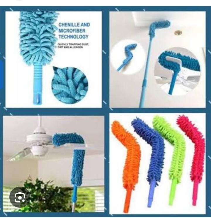 Fan duster foldable long handle