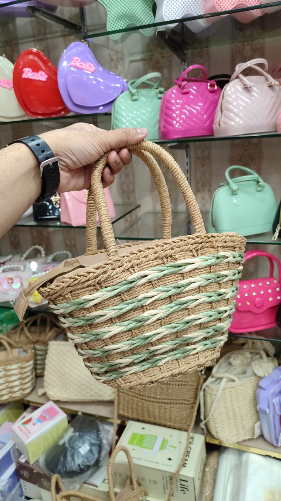 Handmade Jute Straw Crossbody Handbags