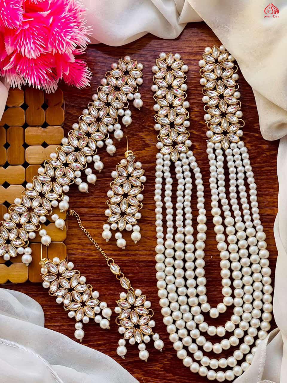 Long Mala with Choker Set With Tika