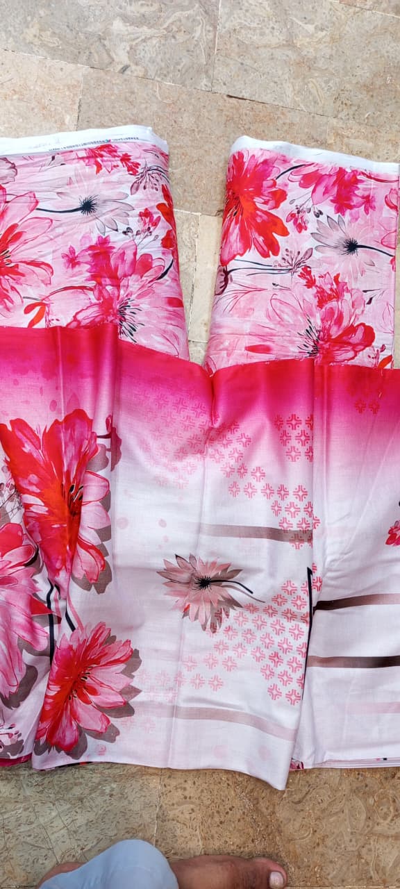Mix Brand 3 Pcs Digital Printed Lawn Al-Karam Kasturi