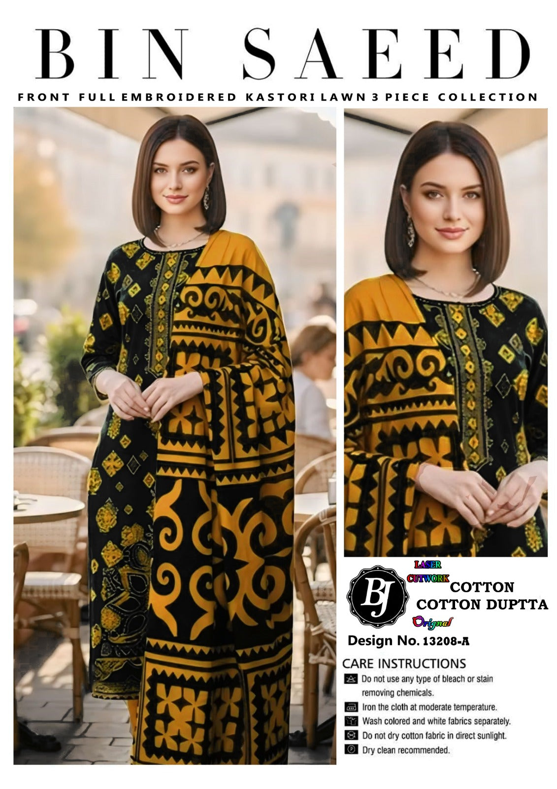 Bin Saeed Lawn Embroidered Collection BJ