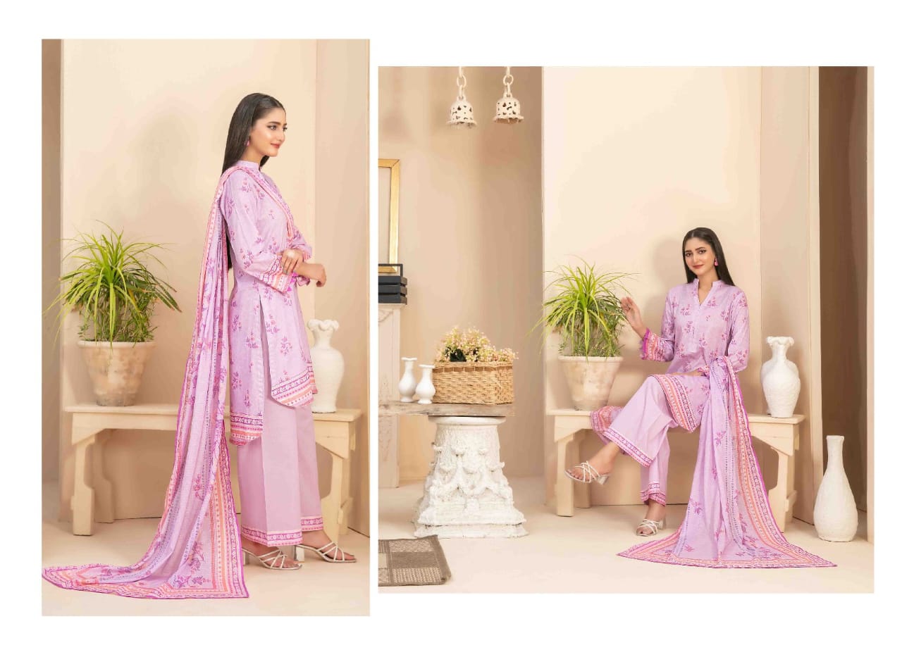 RAMEEN Digital Printed BANA DORA 3 PIECE BY TAWAKAL