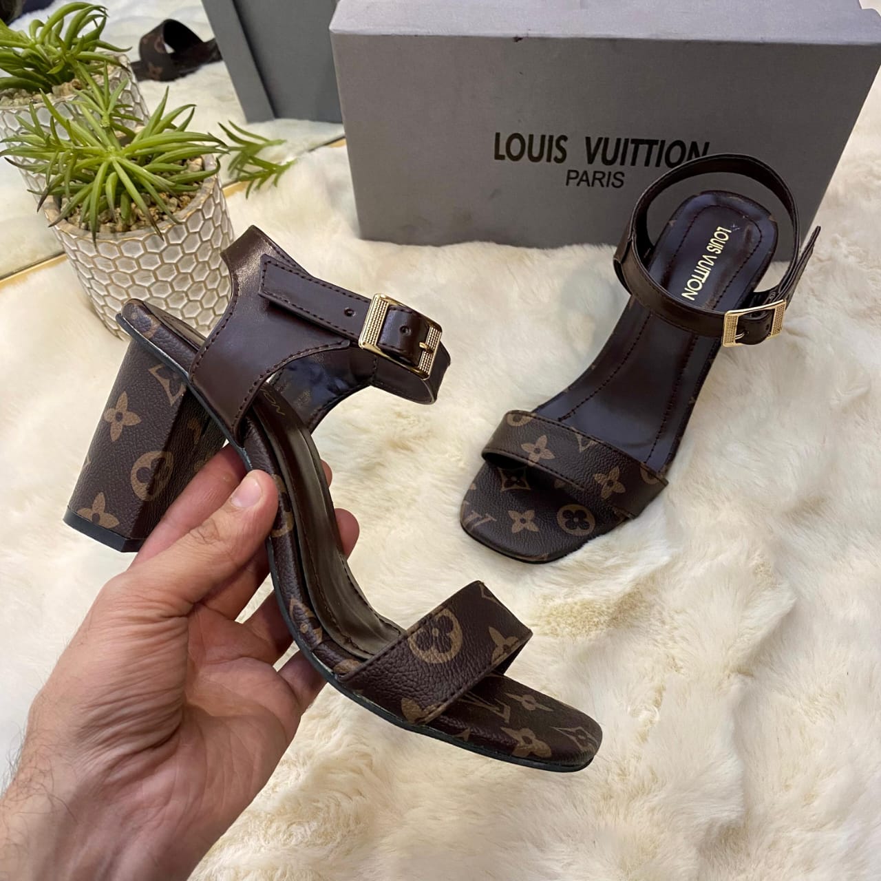 LV Monogram Heel