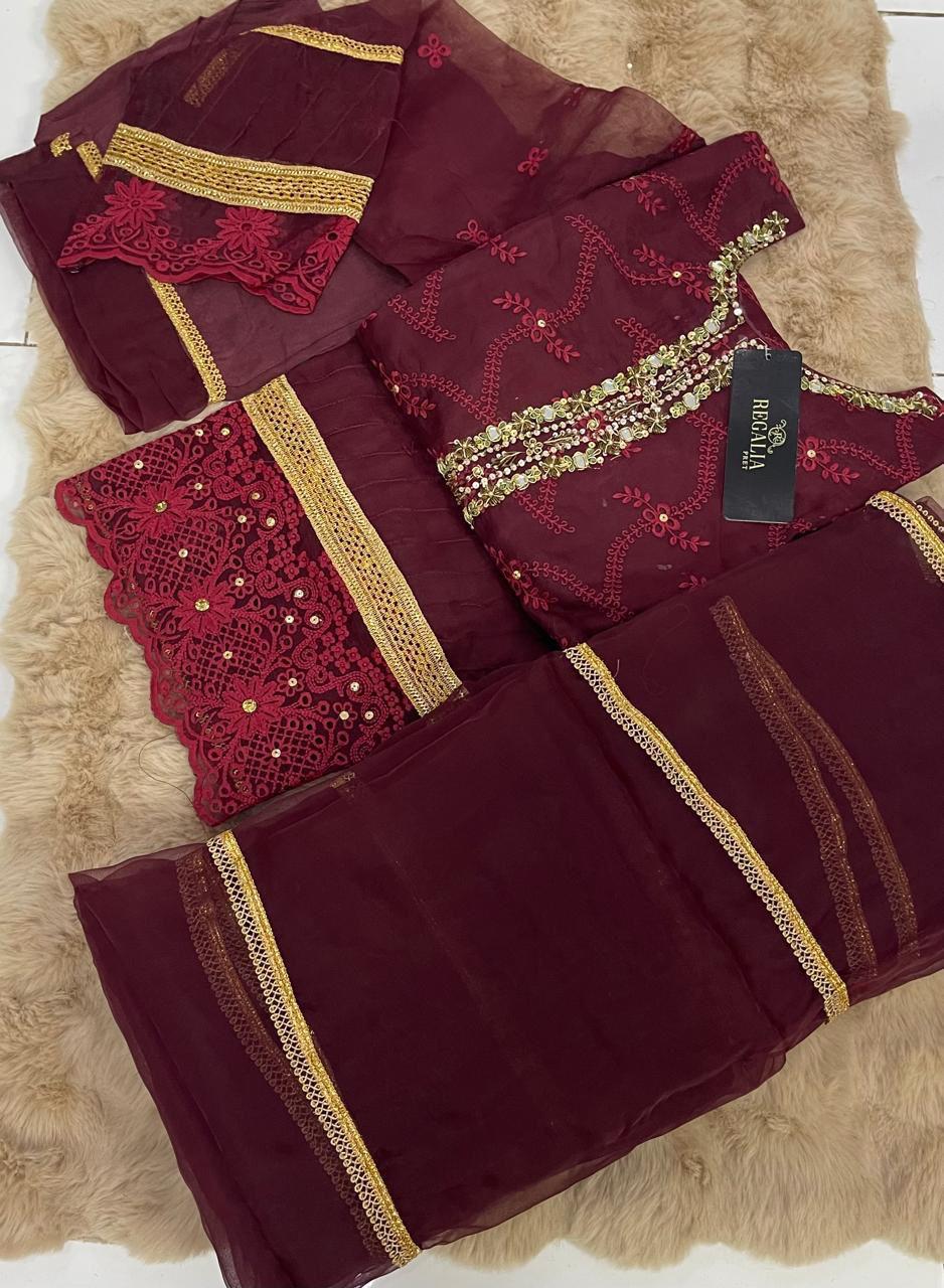 Regalia Organza Embroidered Stitch Collection