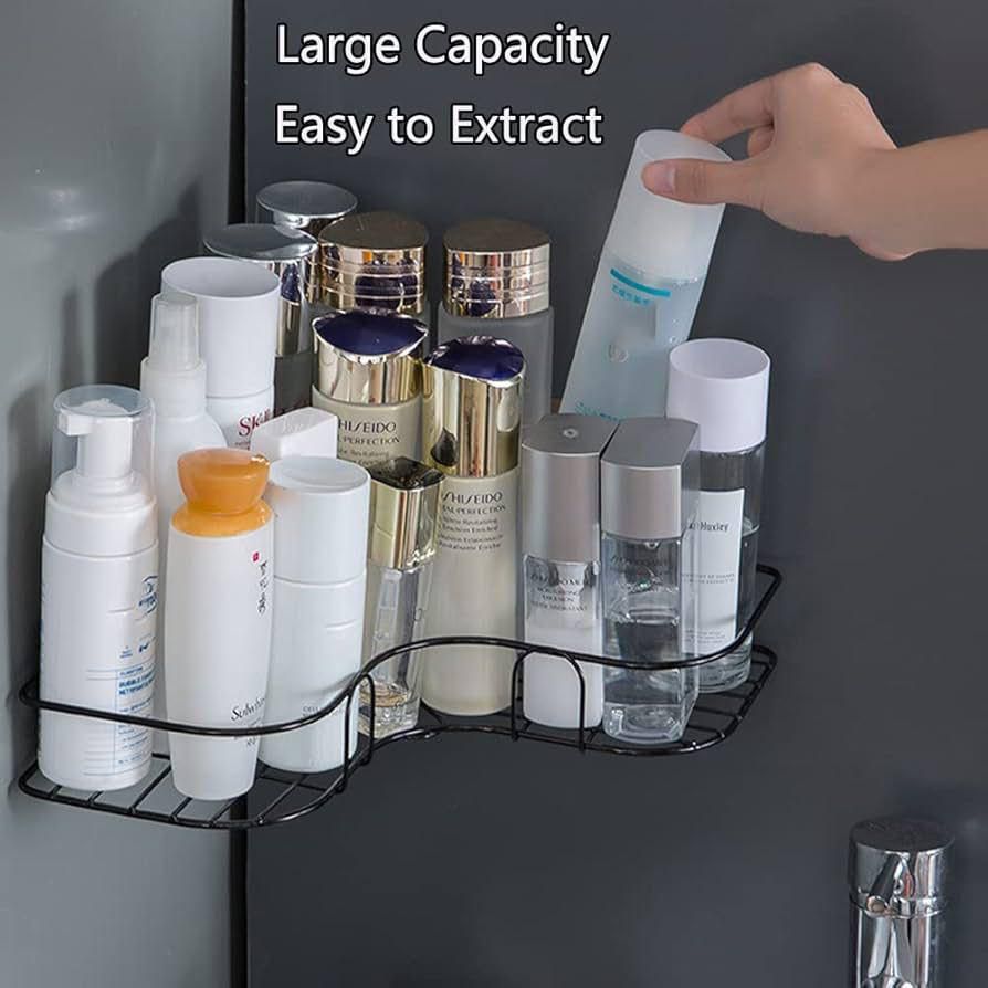Metal Corner Rack For Bathroom & Kitchen Storage/Space Saver Rack