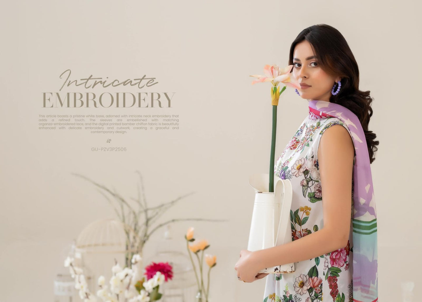 ZIVA EMBROIDERED LAWN