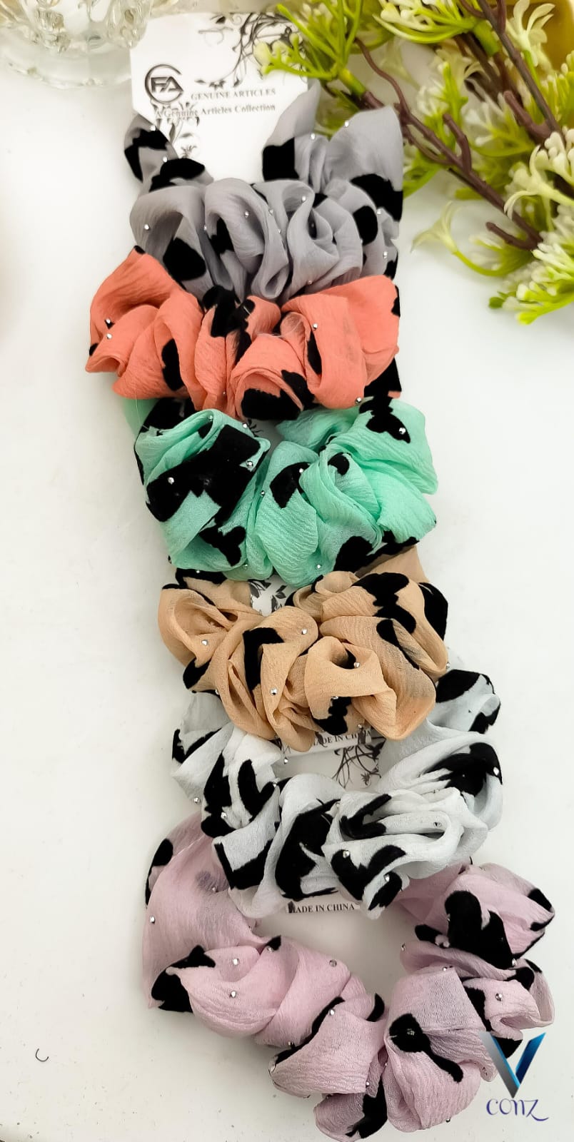 Fancy China printed Scrunchie