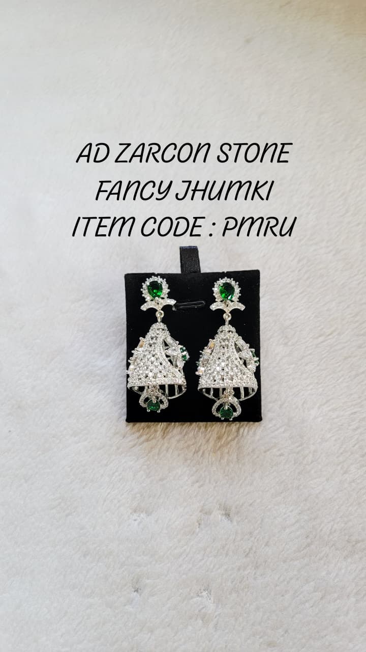 AD ZARCON STONE FANCY JHUMKI