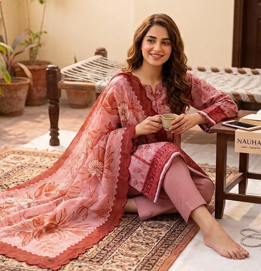 Printed Lawn With Chiffon Dupatta Collection