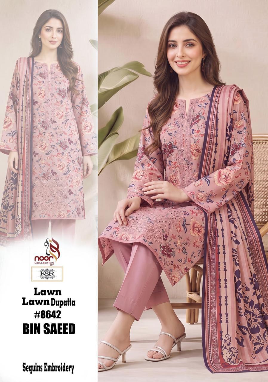 K&R Lawn Shirt with Sequence Embroidery