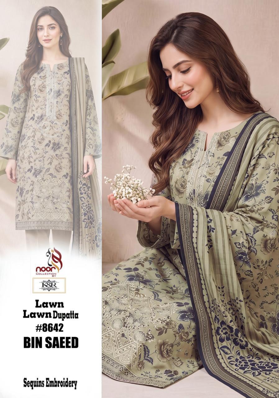 K&R Lawn Shirt with Sequence Embroidery