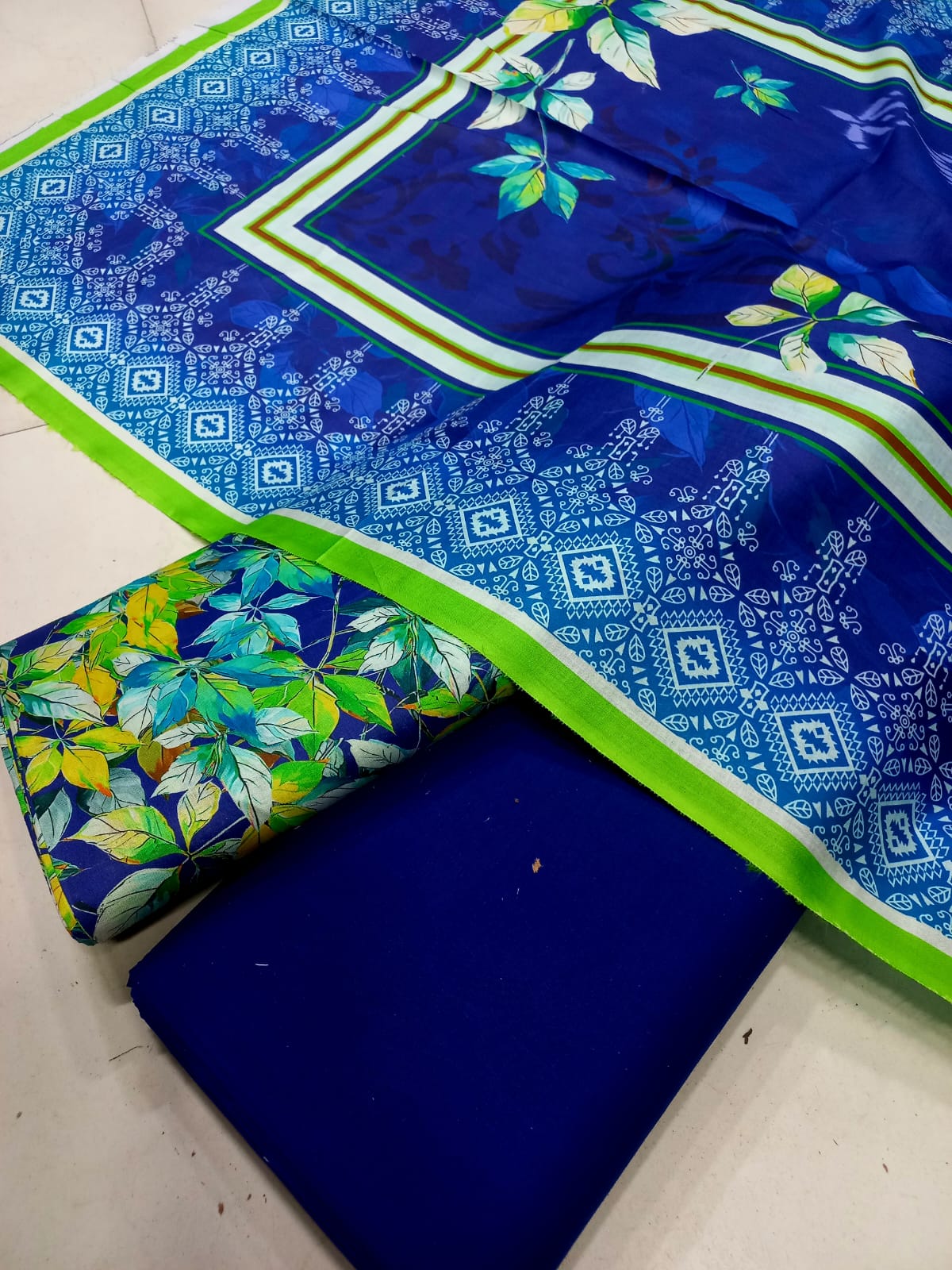 Mix Brand 3 Pcs Printed Cotton