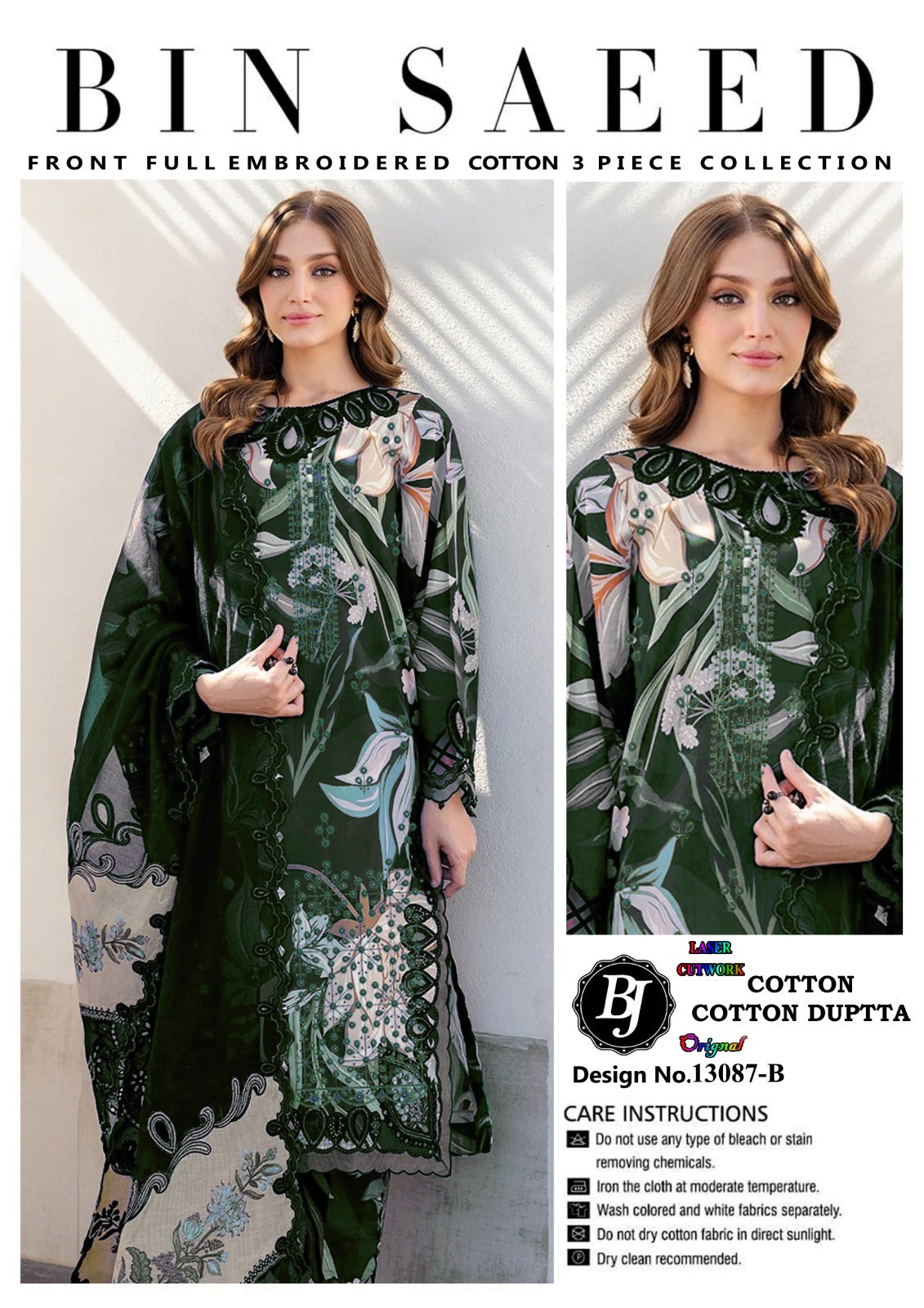 Bin Saeed Lawn Embroidered Collection BJ
