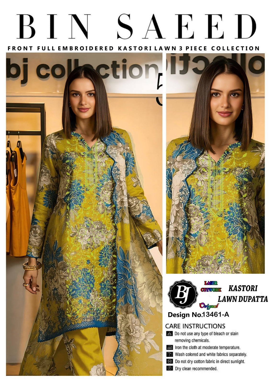 BJ Cotton With Lawn Dupatta