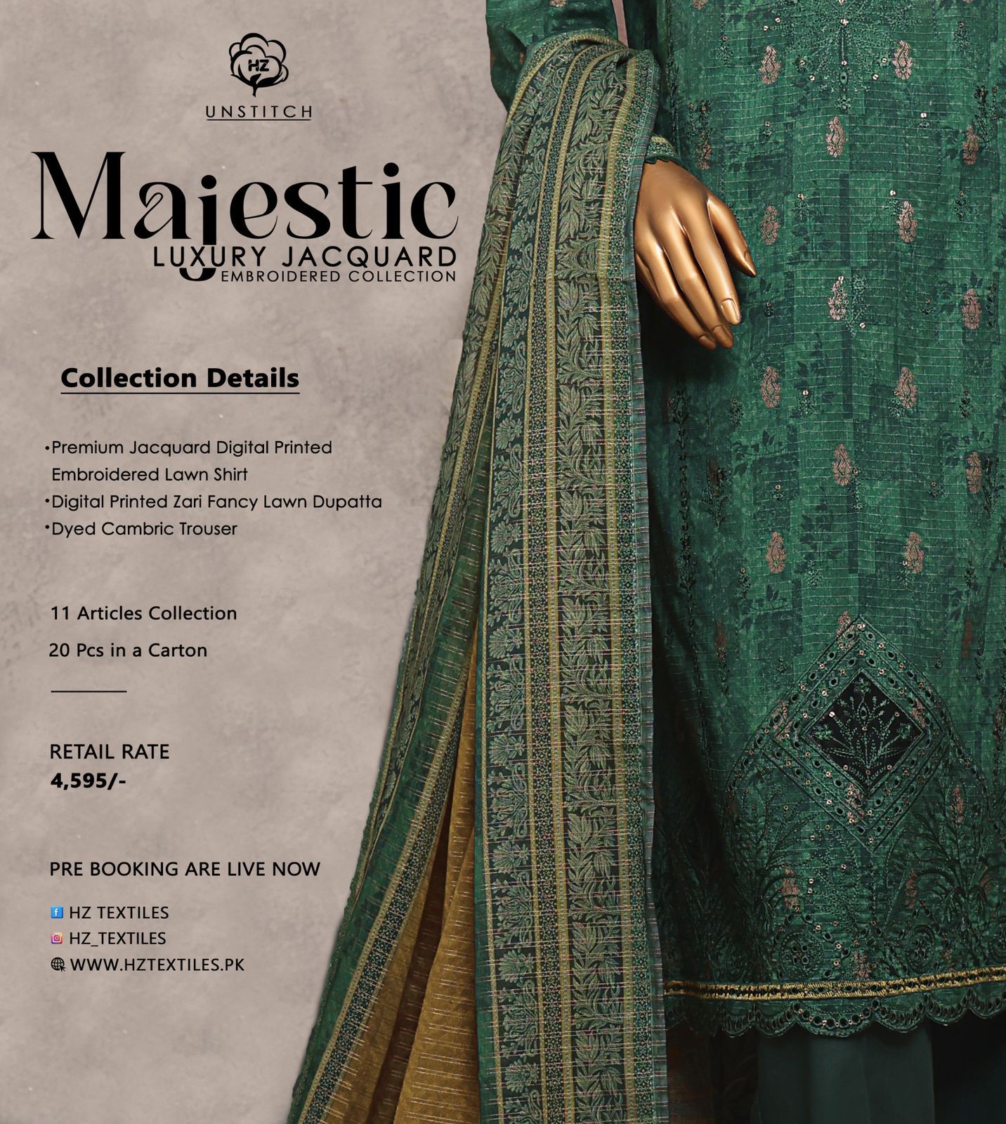 MAJESTIC LUXURY JACQUARD EMBROIDERED COLLECTION