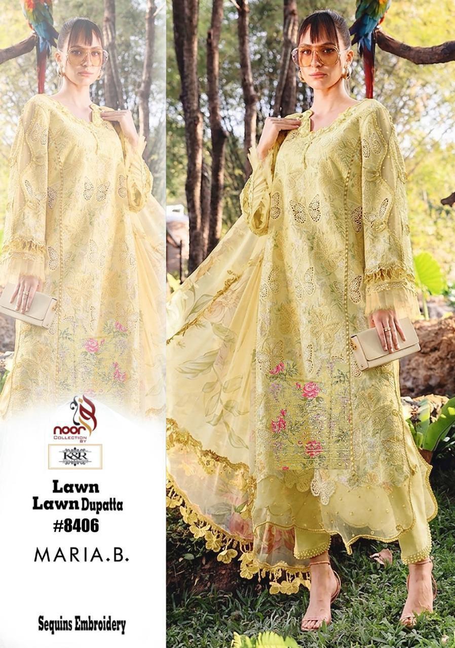 K&R Lawn Shirt with Sequence Embroidery
