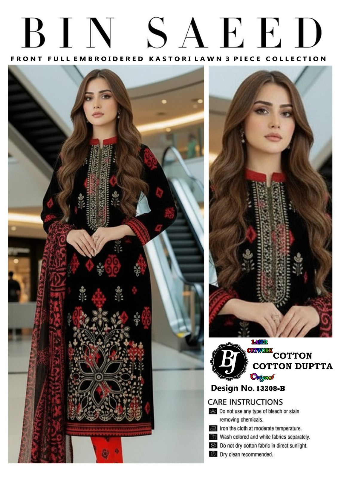 Bin Saeed Lawn Embroidered Collection BJ