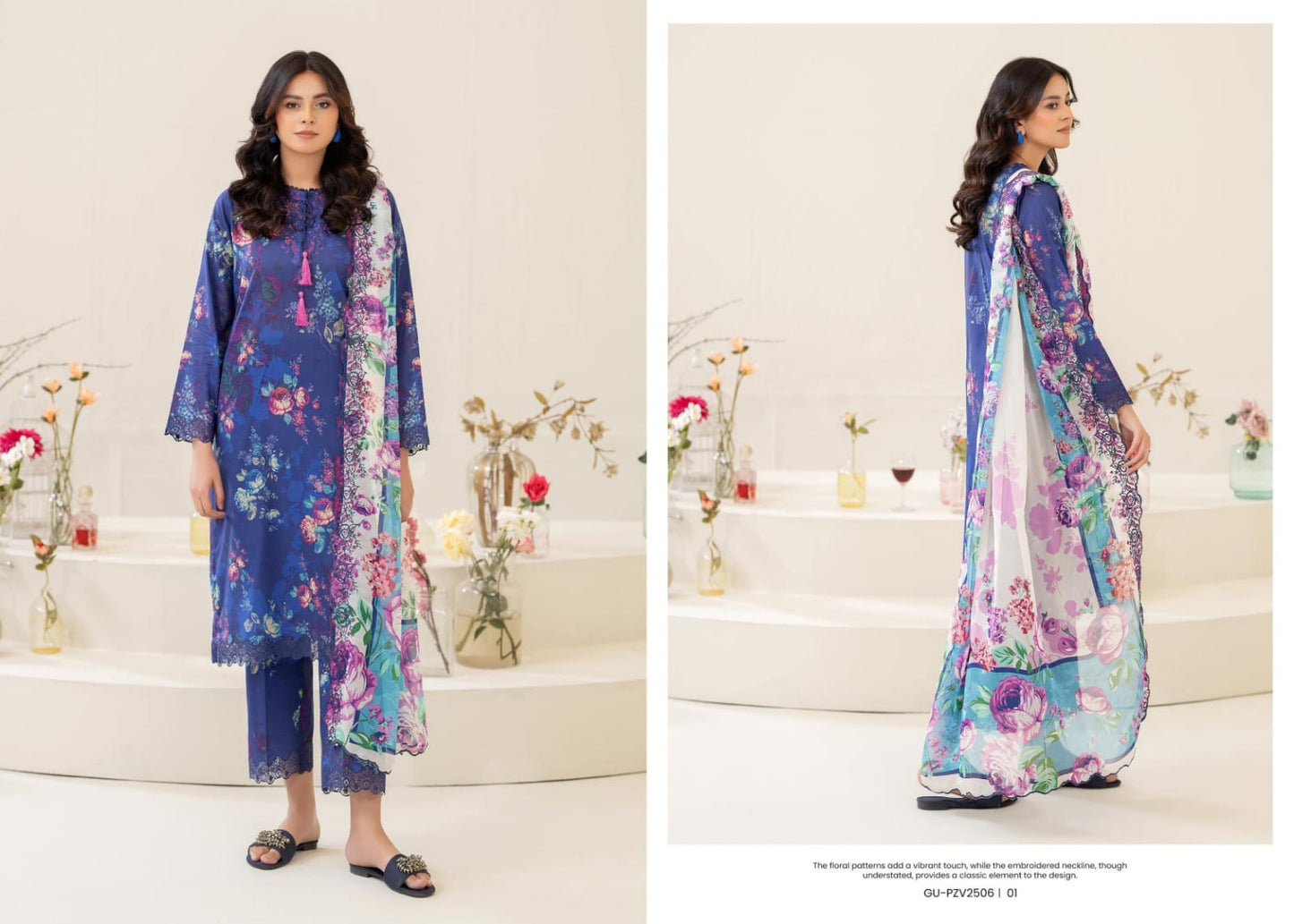 ZIVA EMBROIDERED LAWN