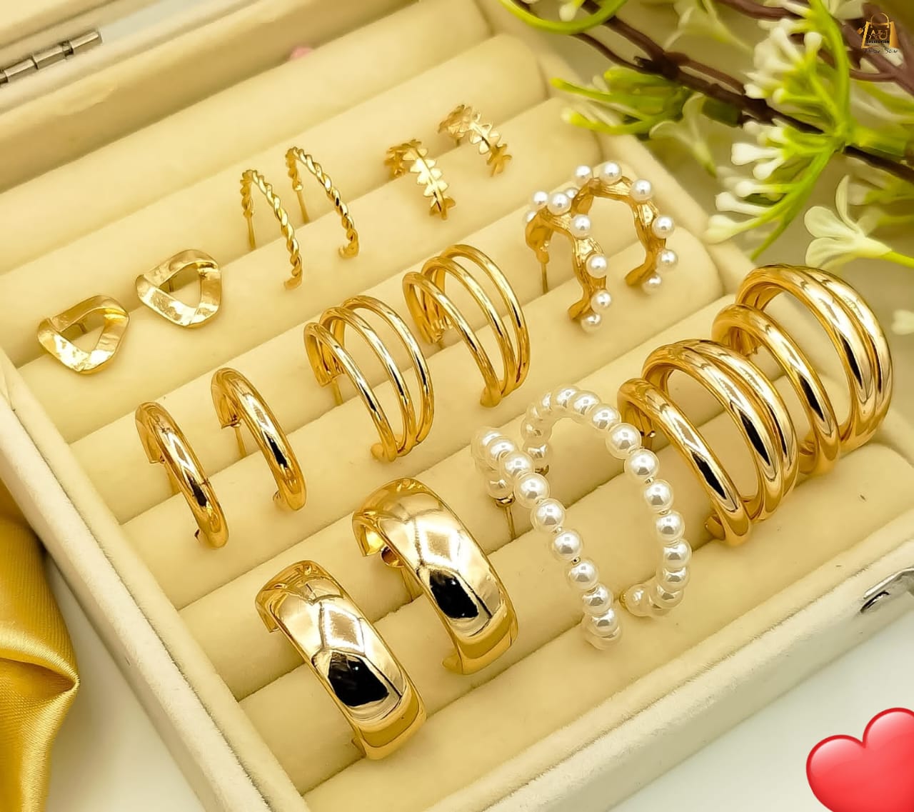 Nine Pairs Studs Card